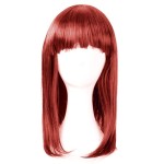 Peruca din fibra sintetica cu par de 40 cm drept  Roscat 811139#